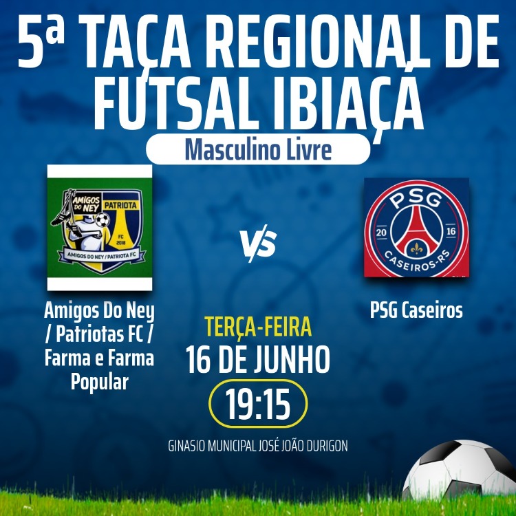19ª RODADA DA 5ª TAÇA REGIONAL DE FUTSAL MOVIMENTA O GINÁSIO MUNICIPAL NESTA TERÇA-FEIRA
