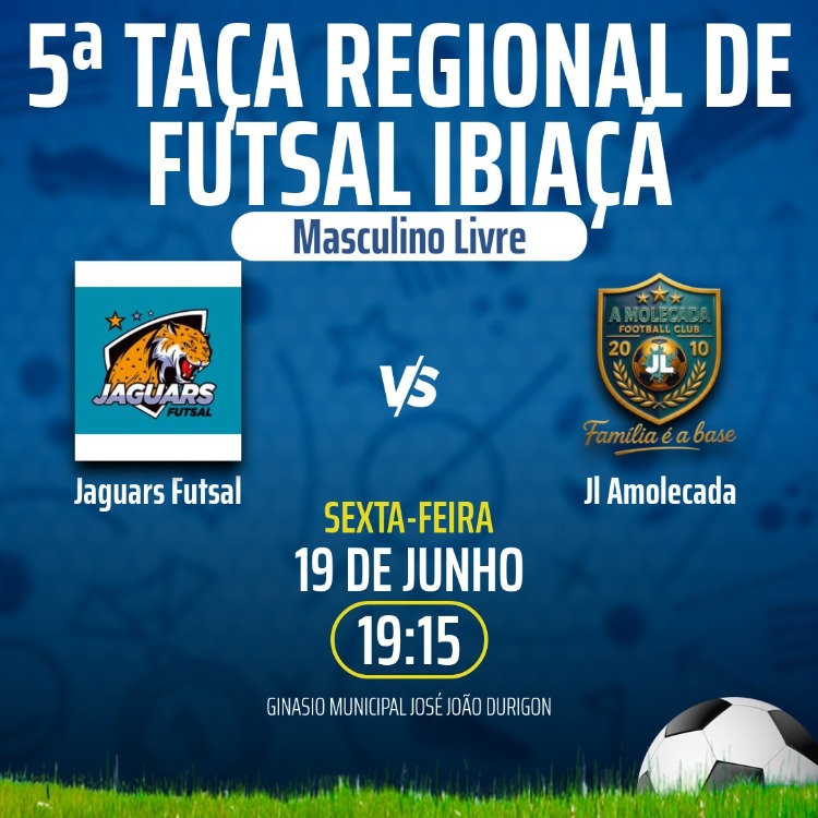 21ª RODADA DA 5ª TAÇA REGIONAL DE FUTSAL MOVIMENTA O GINÁSIO MUNICIPAL NESTA SEXTA-FEIRA
