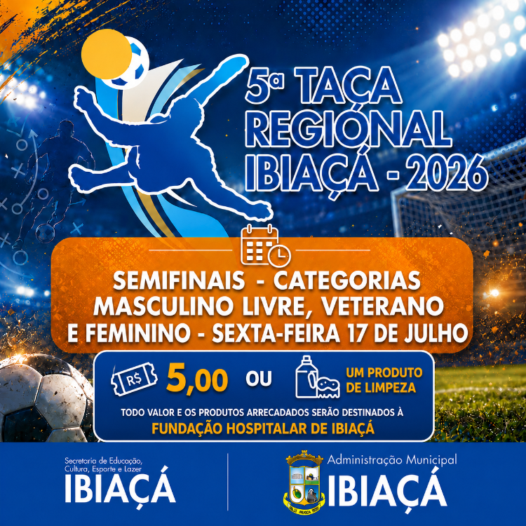 PRIMEIRA SEMIFINAL DA 5ª TAÇA REGIONAL DE FUTSAL ACONTECE NESTA SEXTA-FEIRA