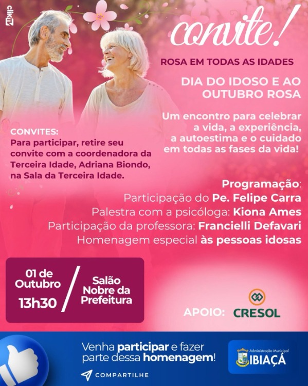 ROSA EM TODAS AS IDADES!