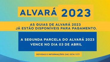 ALVARÁ 2023 – SEGUNDA PARCELA